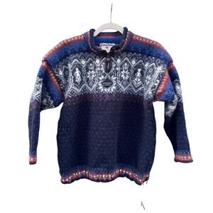 DALE OF NORWAY New Wool Quarter Zip Pullover Sweater Small S
